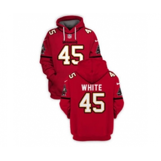 Men's Tampa Bay Buccaneers #45 Devin White 2021 Red Pullover Football Hoodie