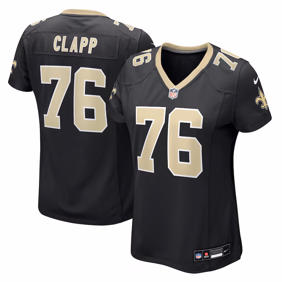 Women's New Orleans Saints Will Clapp Nike Black Team Game Jersey