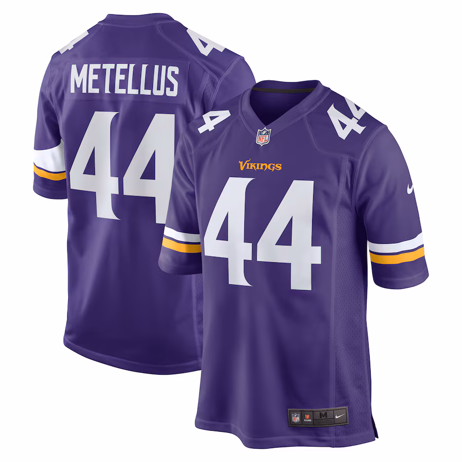 Men's Minnesota Vikings Josh Metellus Nike Purple Game Jersey