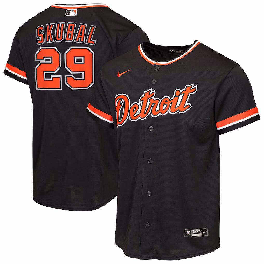 Youth Detroit Tigers Tarik Skubal Nike Navy Alternate Replica Jersey