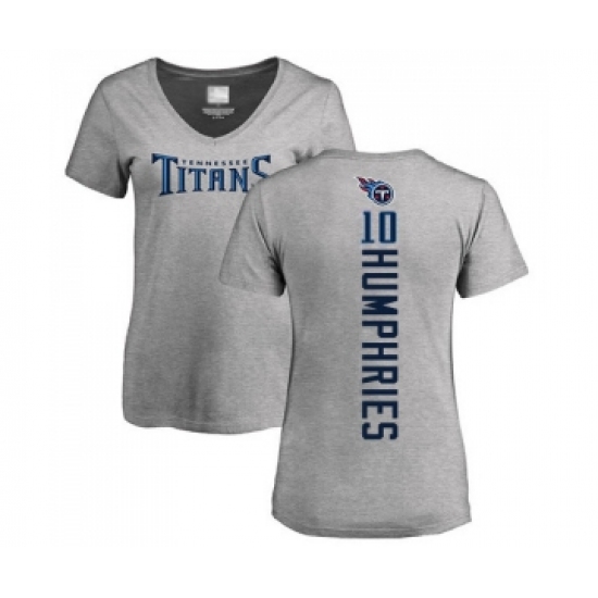 Football Women's Tennessee Titans #10 Adam Humphries Ash Backer T-Shirt