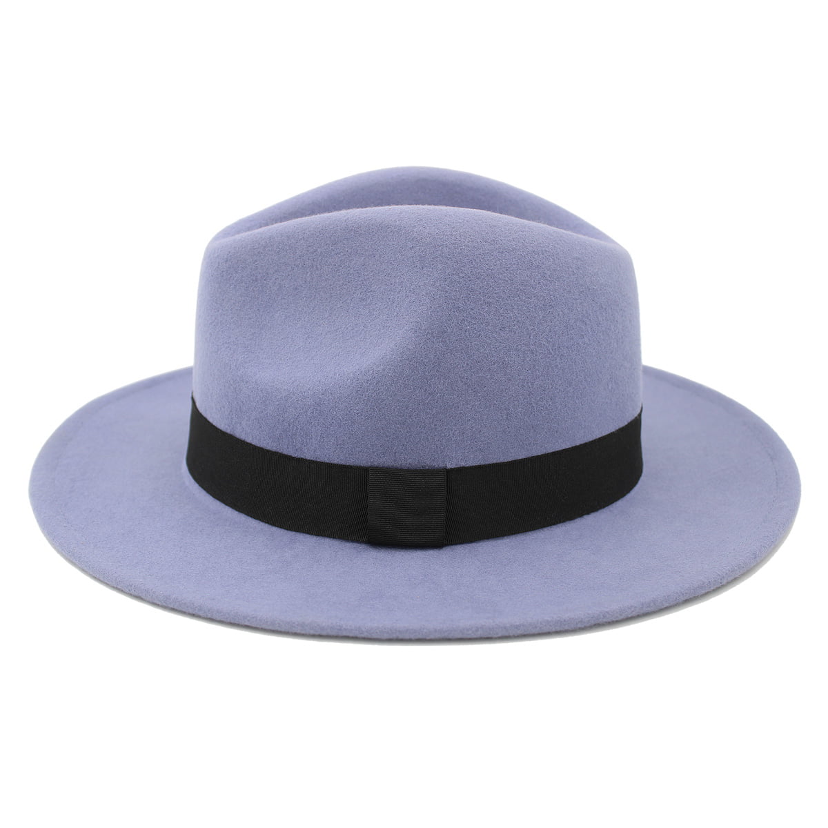 Premium 100% Wool Wide Brim Classic Black Band Felt Fedora Panama Hat - Curated Treasures Market