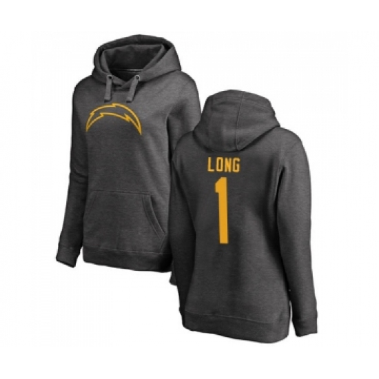Football Women's Los Angeles Chargers #1 Ty Long Ash One Color Pullover Hoodie