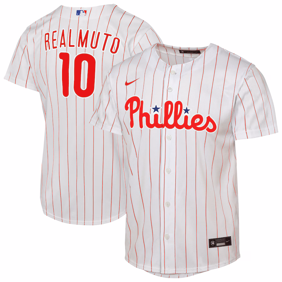 Youth Philadelphia Phillies J.T. Realmuto Nike White Home Replica Player Jersey