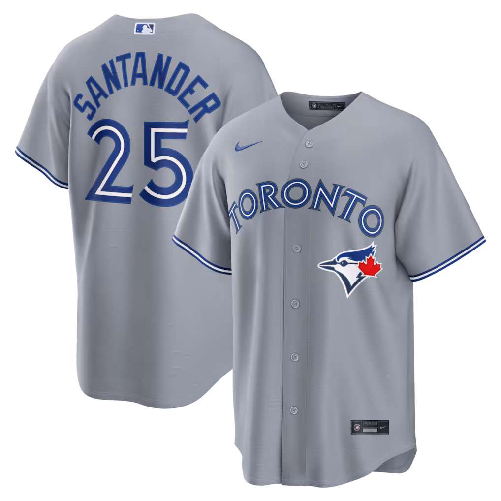 Men's Toronto Blue Jays Anthony Santander Nike Gray Road Replica Jersey