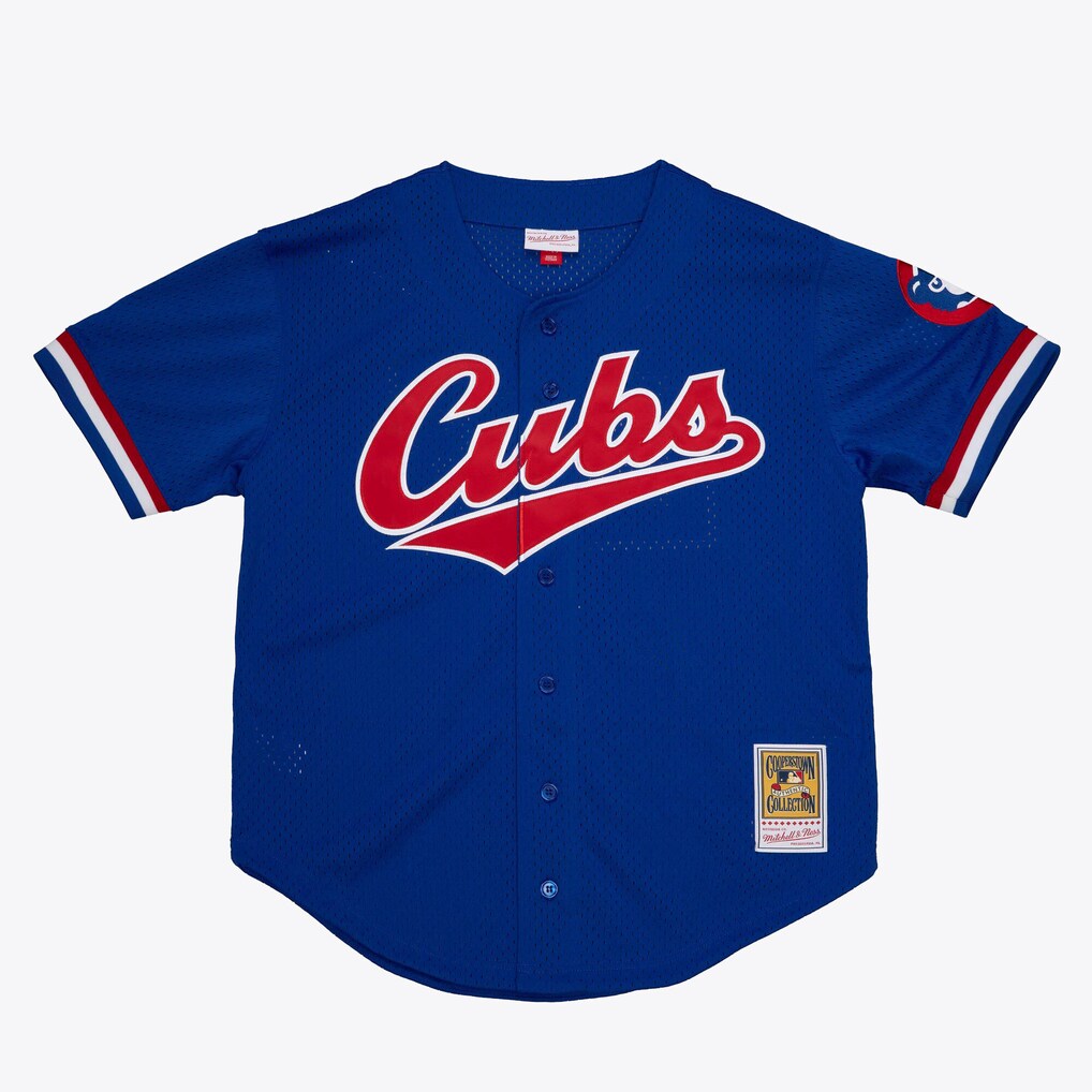 Men's Chicago Cubs Greg Maddux Mitchell & Ness Royal Authentic Batting Practice Jersey