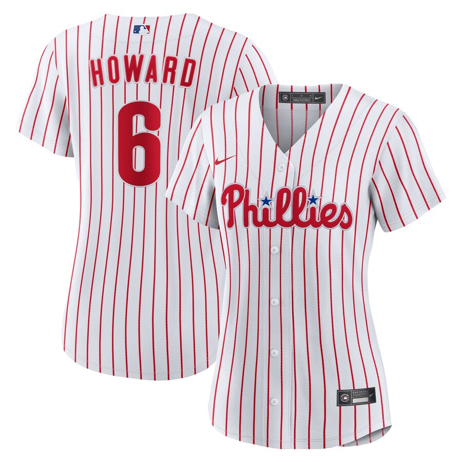 Women's Philadelphia Phillies Ryan Howard Nike White Replica Jersey