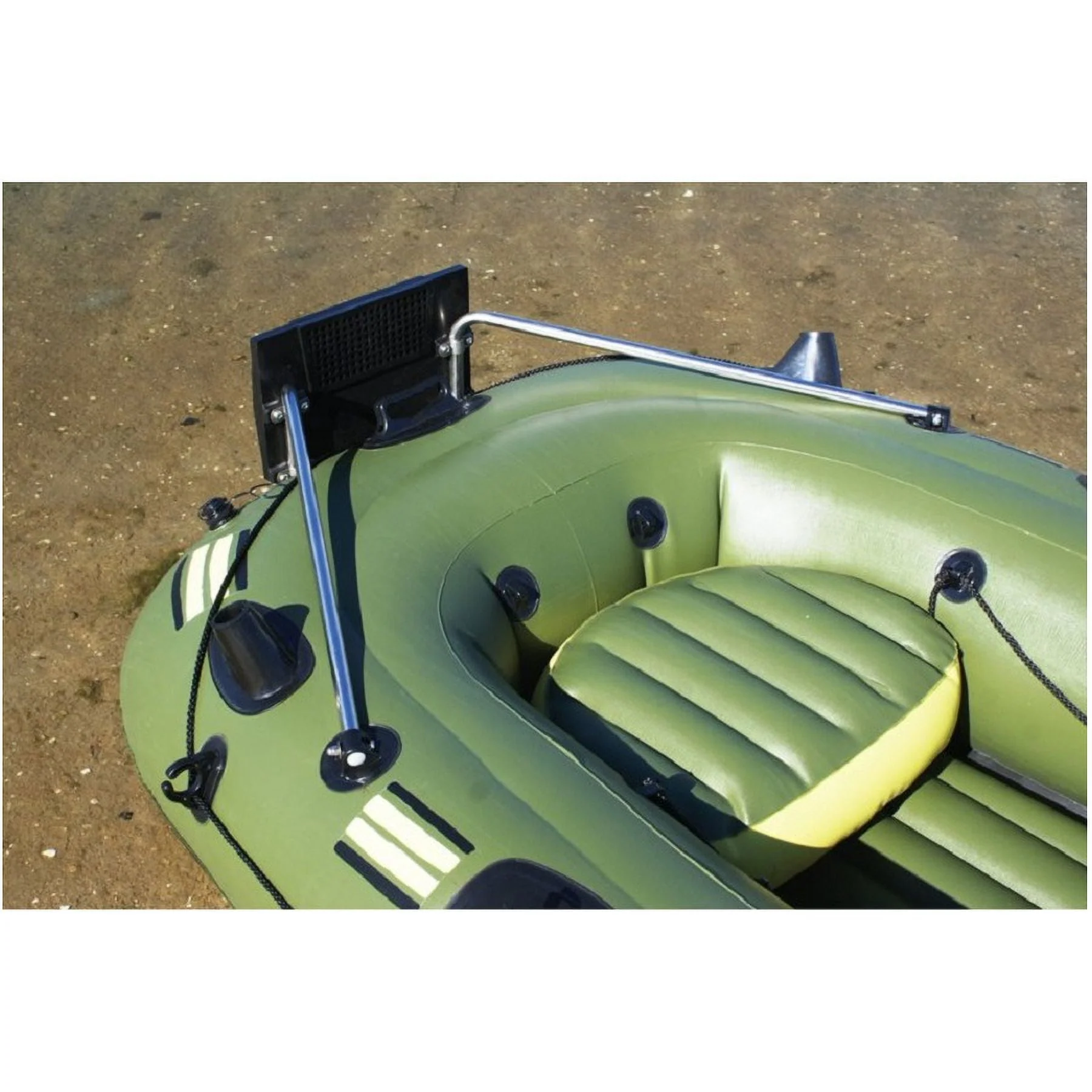 Swim Central 130 Black and Green 6 Person Inflatable Fishing Boat Float