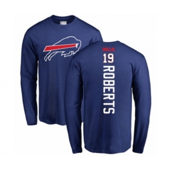 Football Buffalo Bills #19 Andre Roberts Royal Blue Backer Long Sleeve T-Shirt