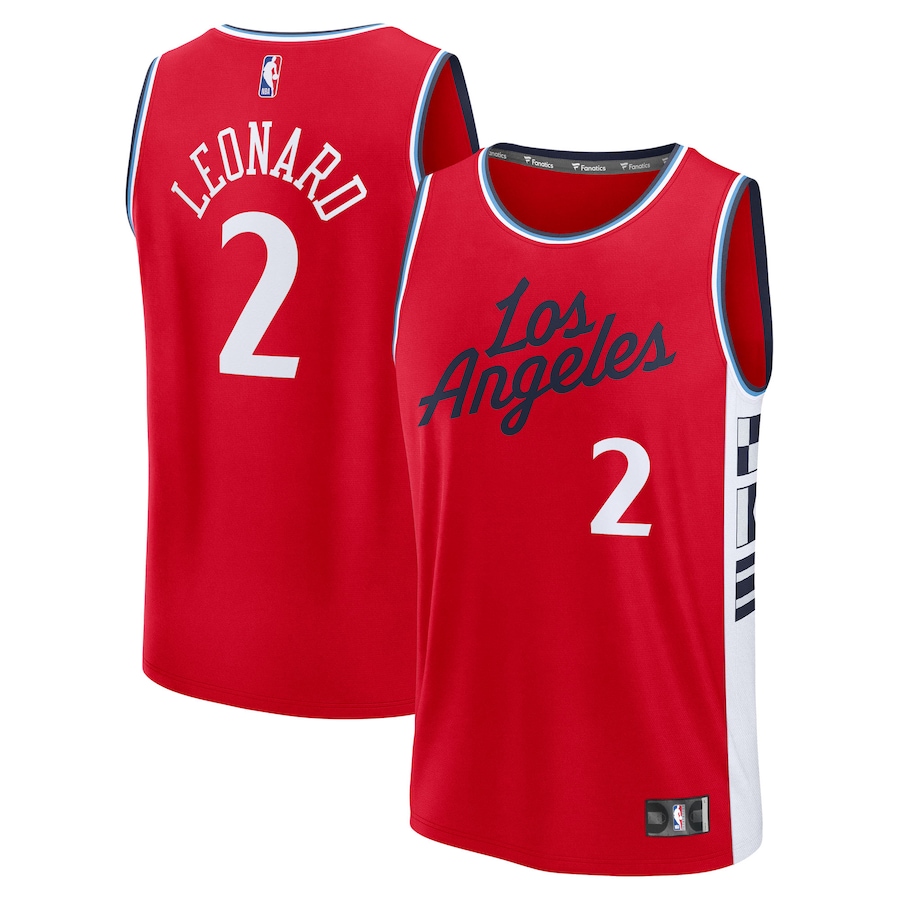 Men's LA Clippers Kawhi Leonard Fanatics Red Fast Break Replica Player Jersey - Statement Edition