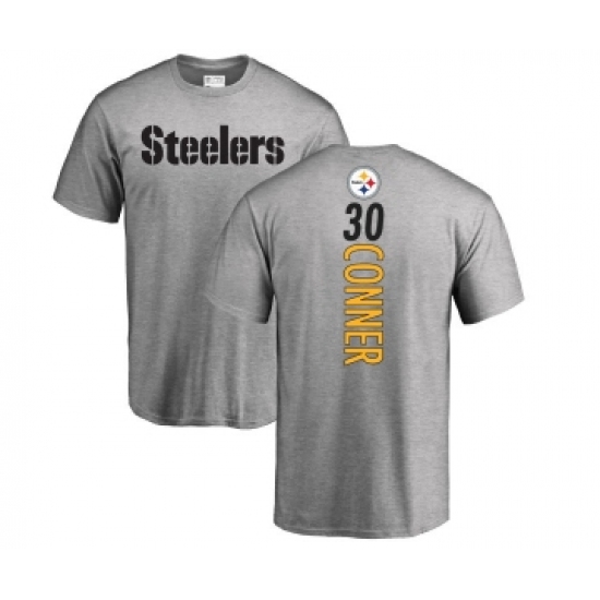Football Pittsburgh Steelers #30 James Conner Ash Backer T-Shirt