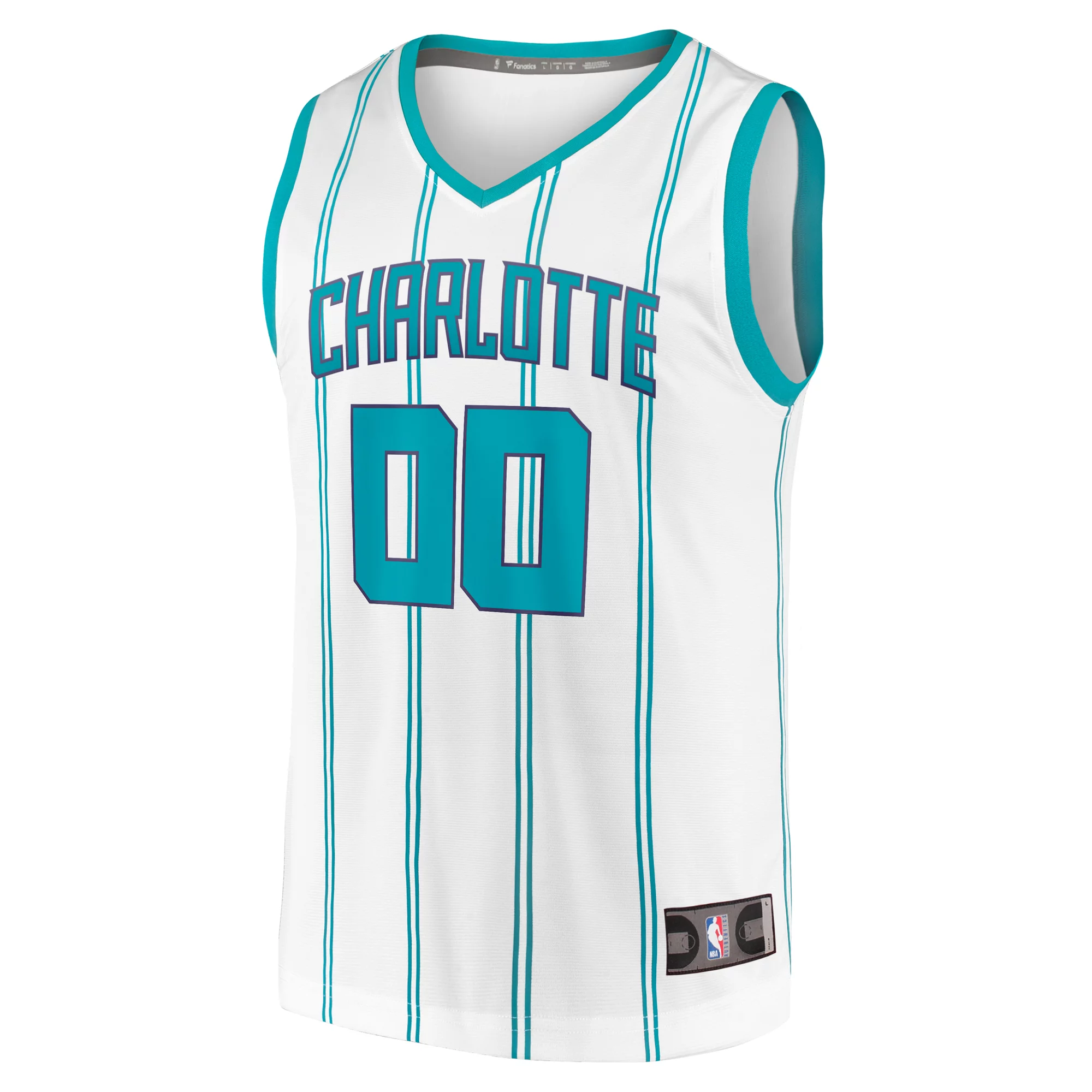 Men's Fanatics White Charlotte Hornets Fast Break Custom Replica Jersey - Association Edition - Curated Treasures Market