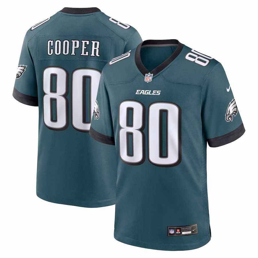 Men's Philadelphia Eagles Darius Cooper Nike Midnight Green Team Game Jersey