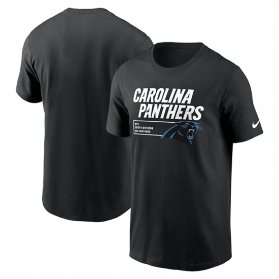 Men's Carolina Panthers Black Division Essential T Shirt