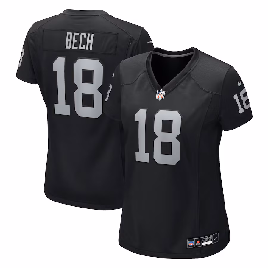 Women's Las Vegas Raiders Jack Bech Nike Black Team Game Jersey