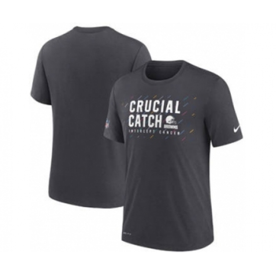 Men's Cleveland Browns Charcoal 2021 Crucial Catch Performance T-Shirt
