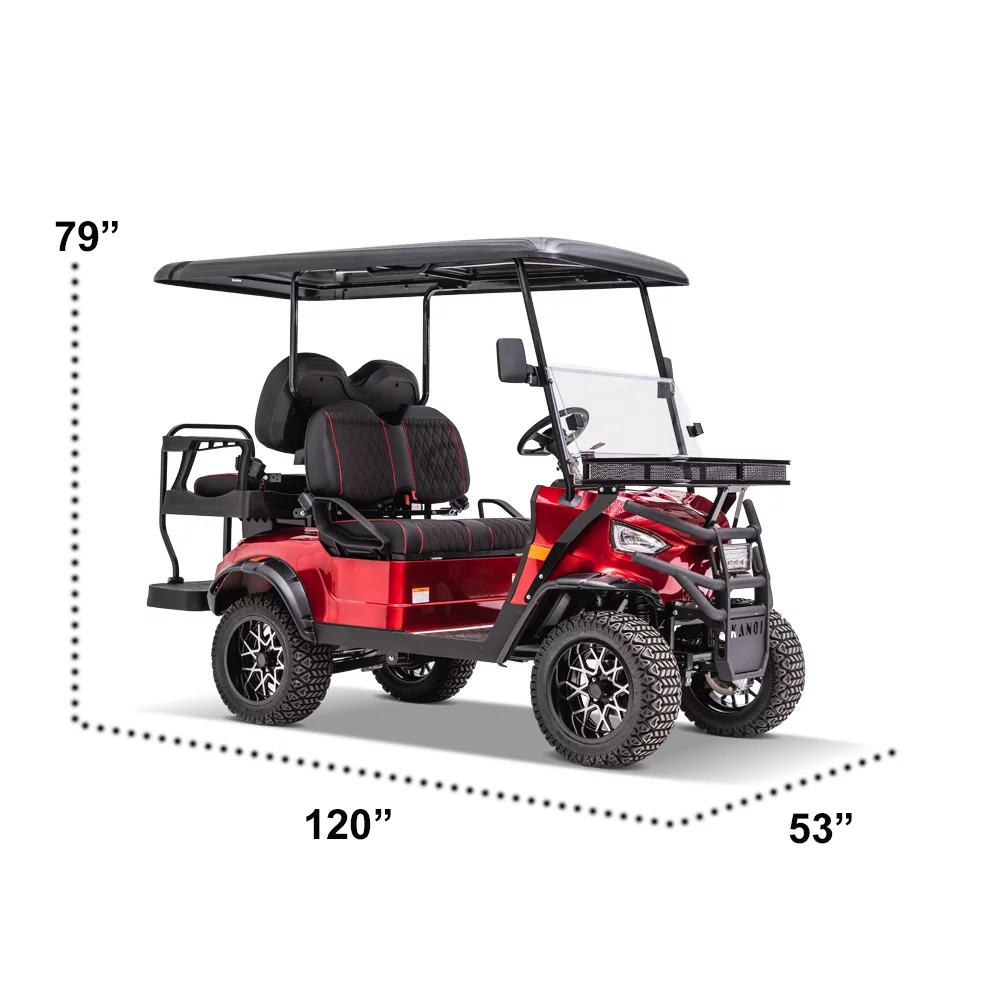 Kandi Electric Golf Cart Kruiser 4P AGM (Black) - Curated Treasures Market