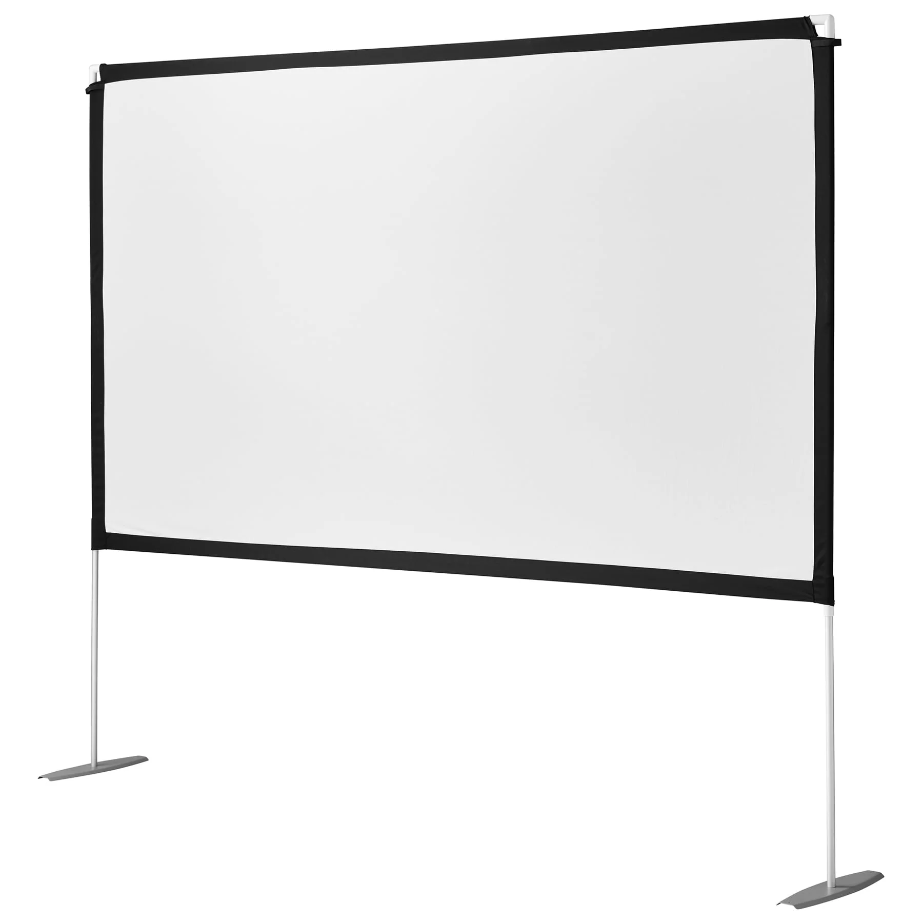 onn. 100 Portable Indoor/Outdoor 16:9 Theater Projection Screen, Detachable Legs, White, 100024196