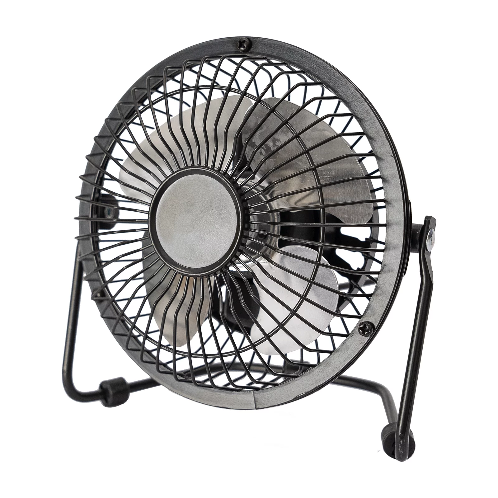 Mainstays 4 inch Personal Metal USB Powered Desktop Fan Black New
