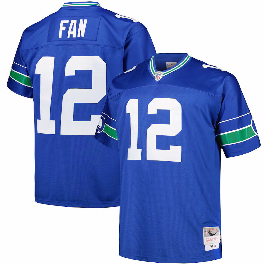 Men's Seattle Seahawks 12s Mitchell & Ness Royal Big & Tall Legacy Retired Player Jersey