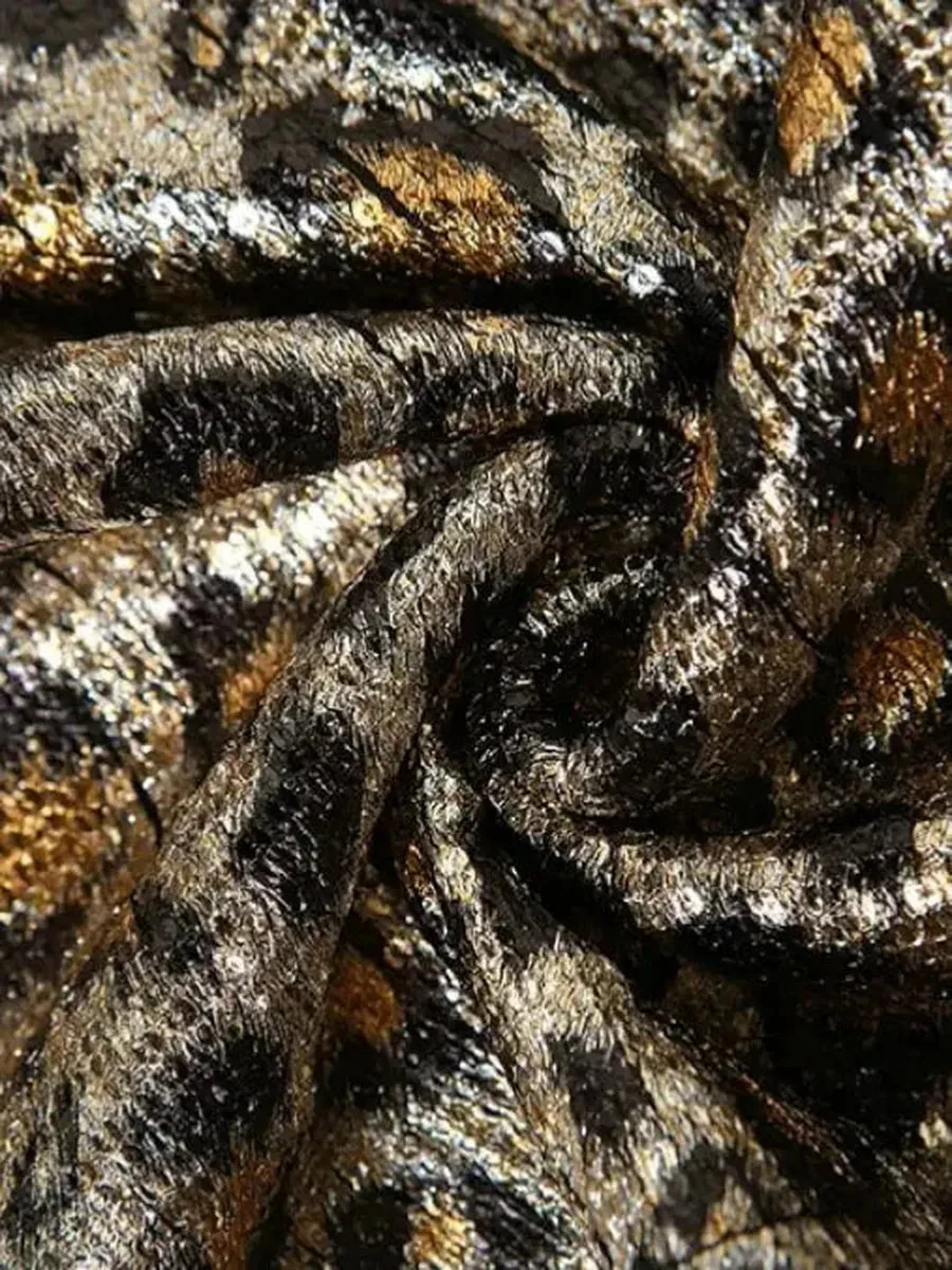 'Lil Leopard' Y2k Shibuya Girls Cheetah Print Glitter Dress