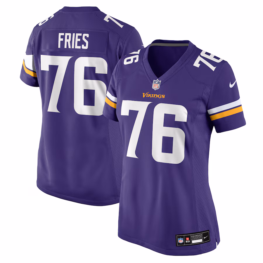 Women's Minnesota Vikings Will Fries Nike Purple Team Game Jersey