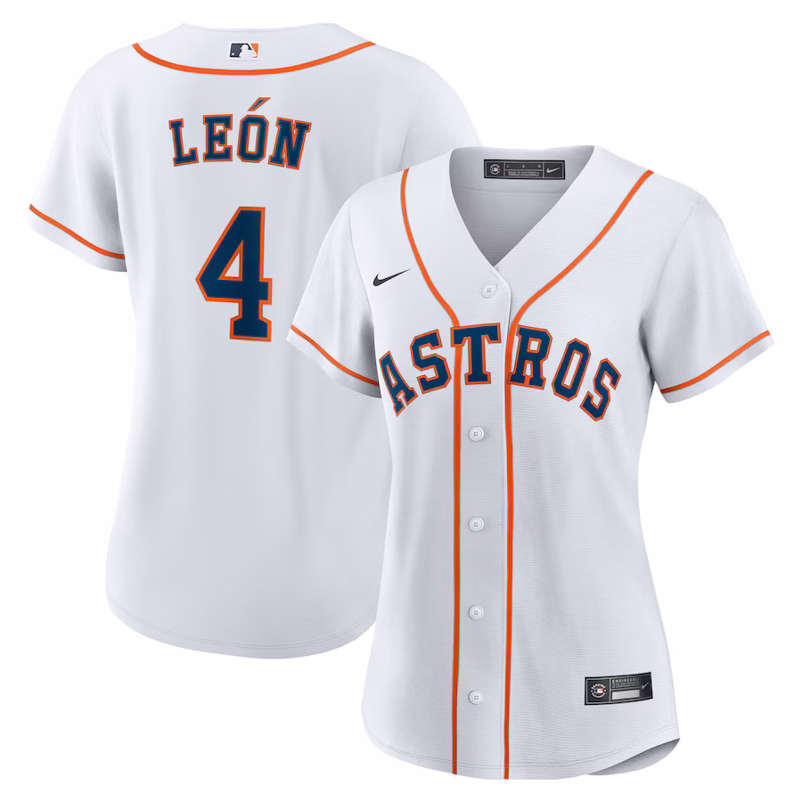Women's Houston Astros Pedro León Nike White Home Replica Jersey