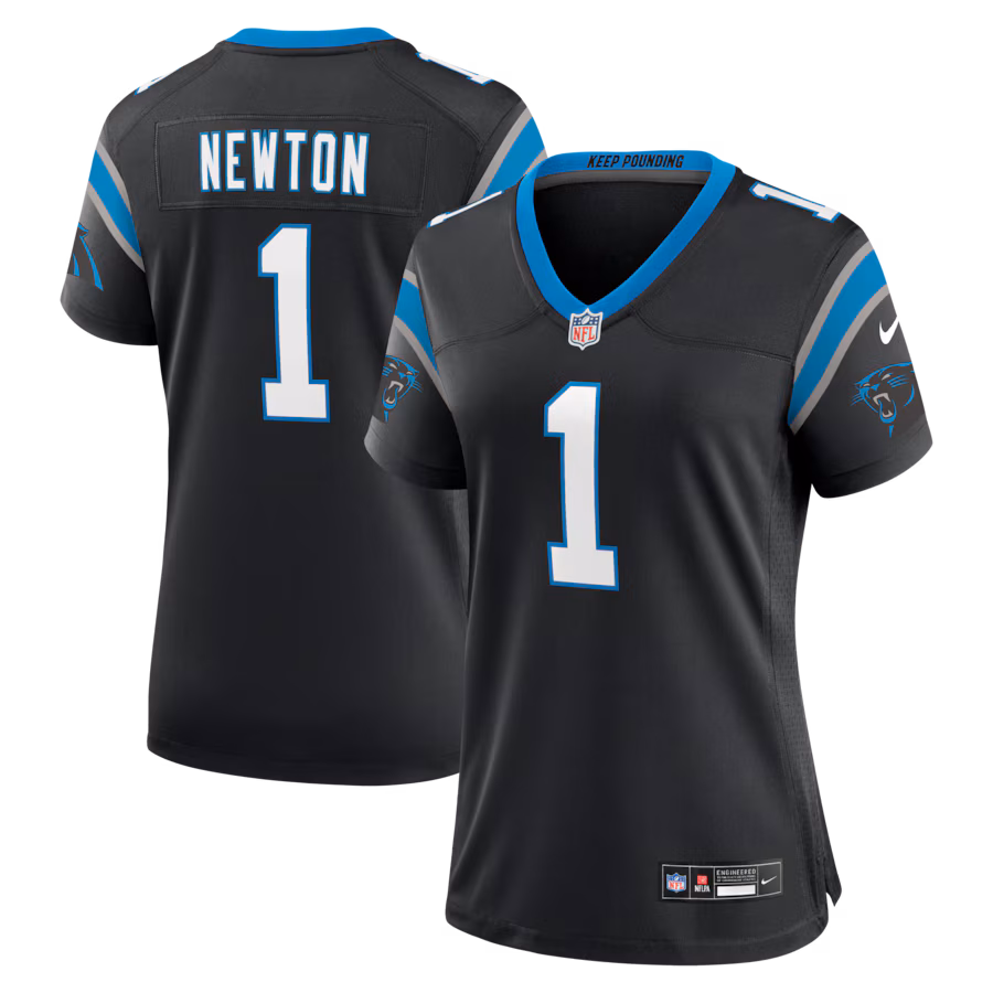 Women's Carolina Panthers Cam Newton Nike Black Team Retired Game Jersey