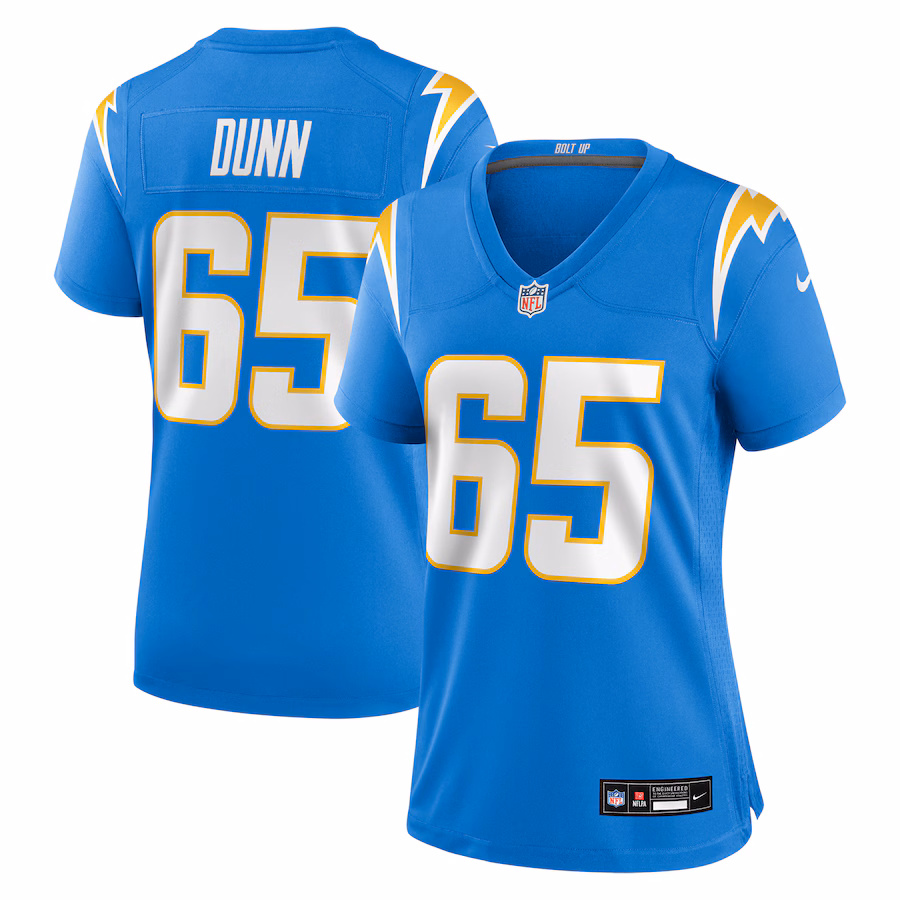 Women's Los Angeles Chargers Michael Dunn Nike Powder Blue Team Game Jersey