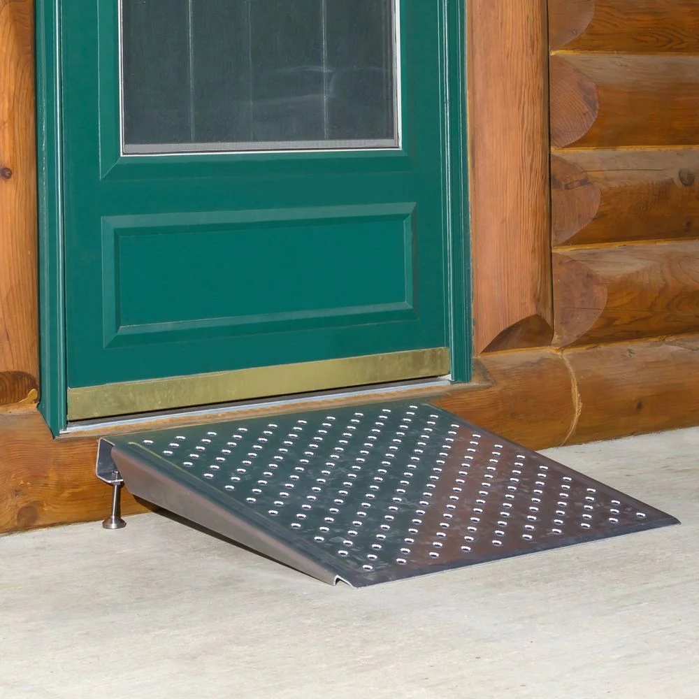 Silver Spring 6in High Aluminum Adjustable Threshold Ramp - 36in L x 36in W - Curated Treasures Market