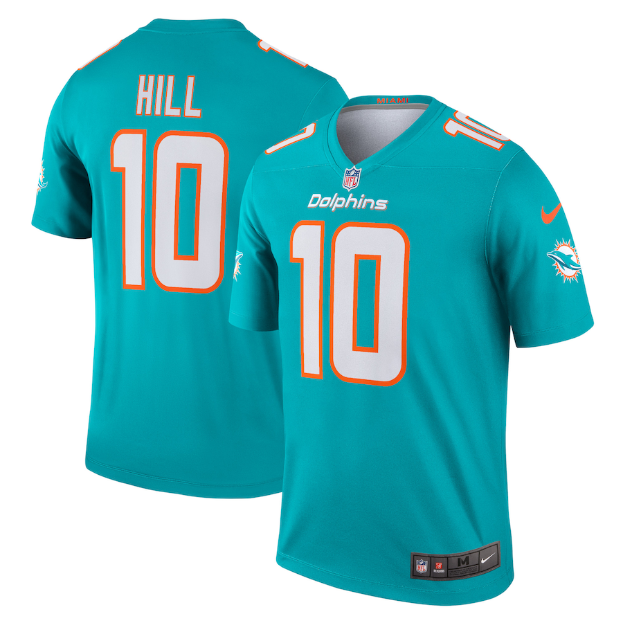 Men's Miami Dolphins Tyreek Hill Nike Aqua Team Legend Jersey