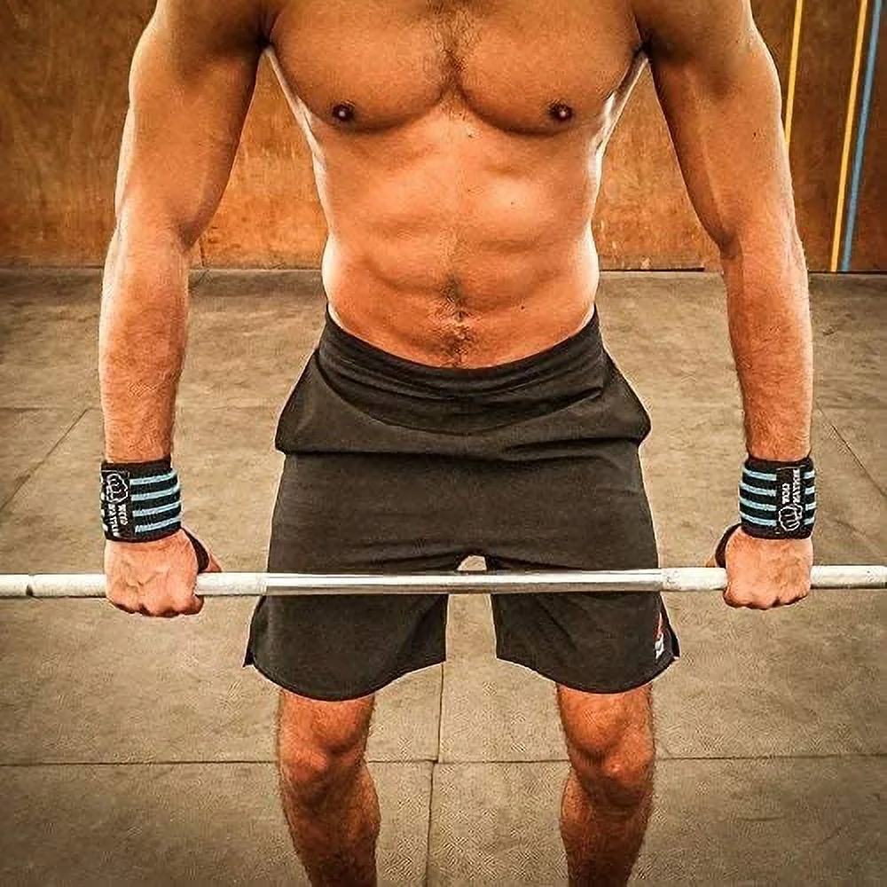 WOD Nation 12 Weightlifting Wrist Wraps for Men & Women, Set of 2, Black, Wrist Strap Support for Strength Training, Bodybuilding, Endurance