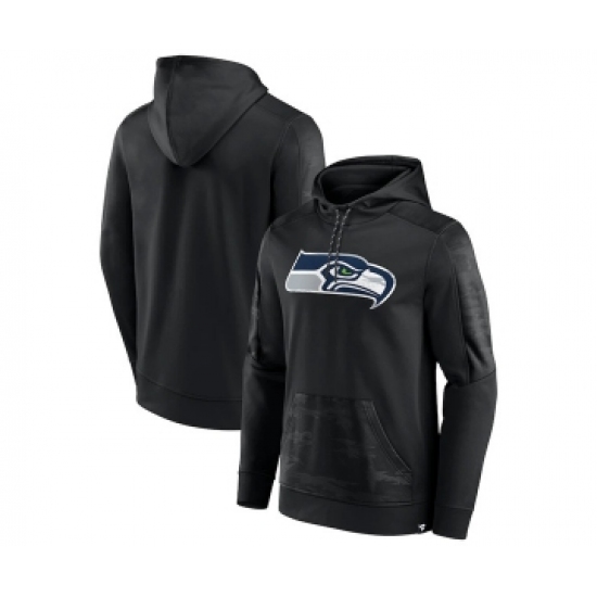 Men's Seattle Seahawks Black On The Ball Pullover Hoodie