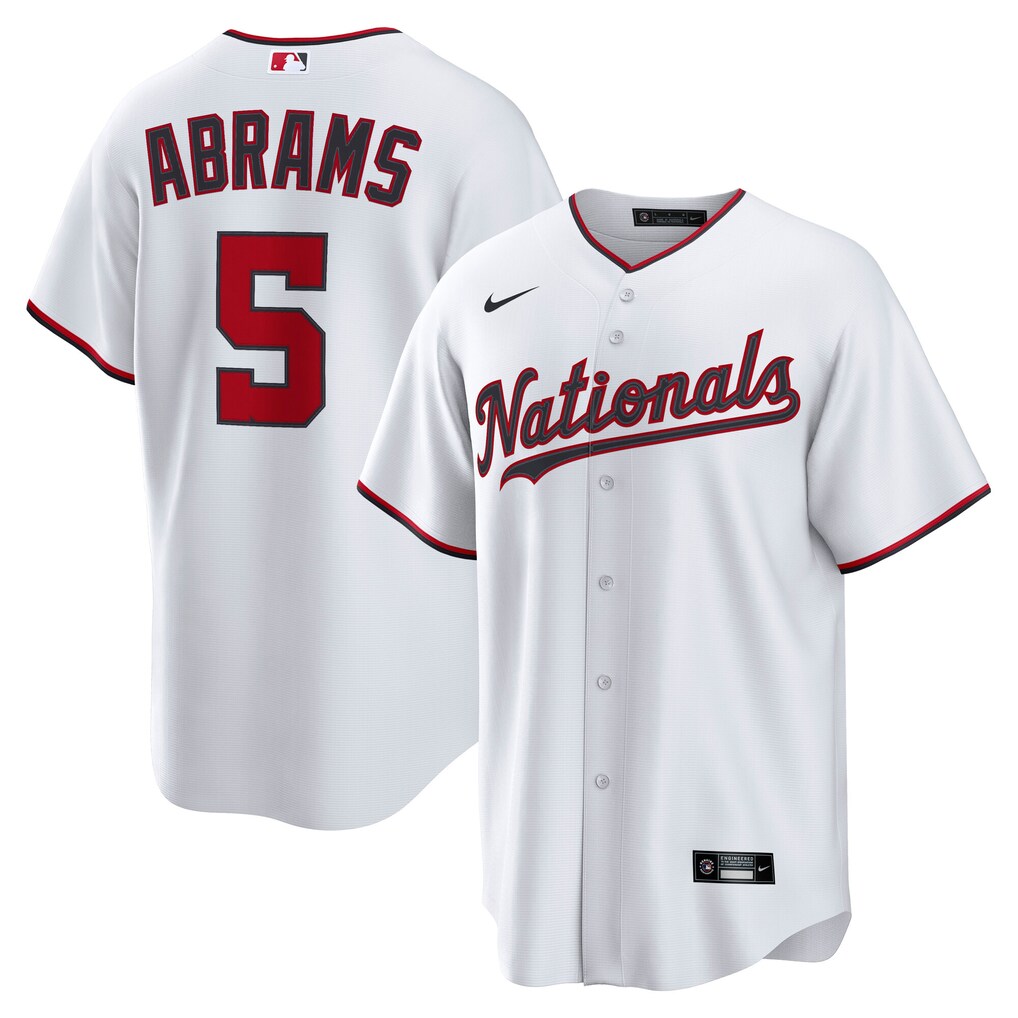 Men's  Washington Nationals CJ Abrams Nike White Home Replica Jersey