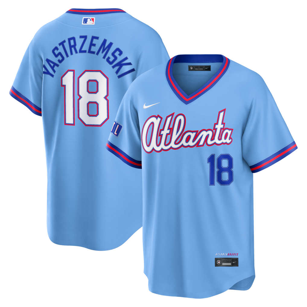 Men's Atlanta Braves Mike Yastrzemski Nike Powder Blue 2026 City Connect Stadium Jersey