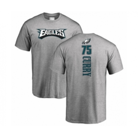Philadelphia Eagles #75 Vinny Curry Ash Backer T-Shirt