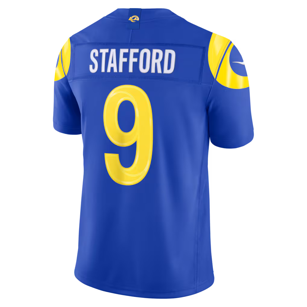 Men's Los Angeles Rams Matthew Stafford Nike Royal Team Vapor F.U.S.E. Stitched Limited Jersey