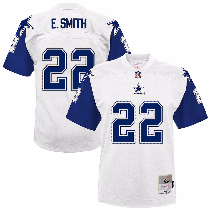Youth Dallas Cowboys Emmitt Smith Mitchell & Ness White 1994 Alternate Legacy Jersey