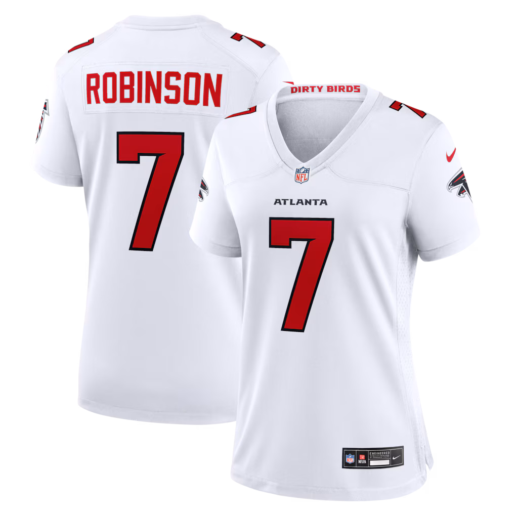 Women's Atlanta Falcons Bijan Robinson Nike White Game Jersey