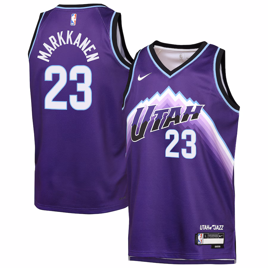 Youth Utah Jazz Lauri Markkanen Nike Purple Icon Edition Swingman Jersey