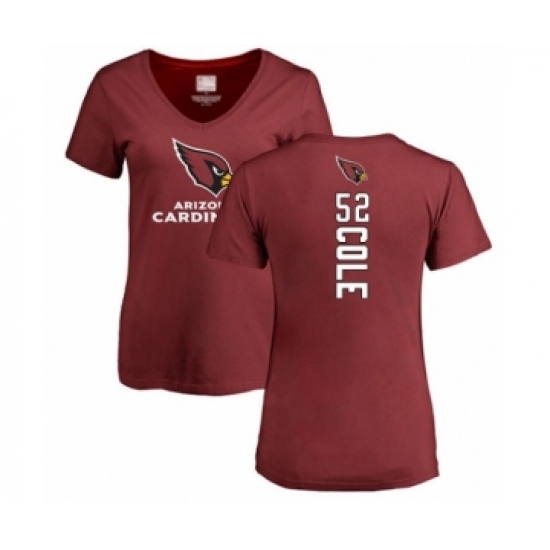Football Women's Arizona Cardinals #52 Mason Cole Maroon Backer T-Shirt