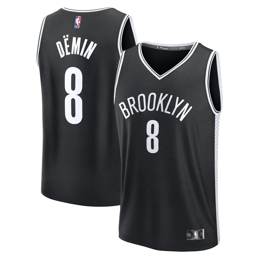 Men's Brooklyn Nets Egor Dëmin Fanatics Black Fast Break Replica Jersey - Icon Edition