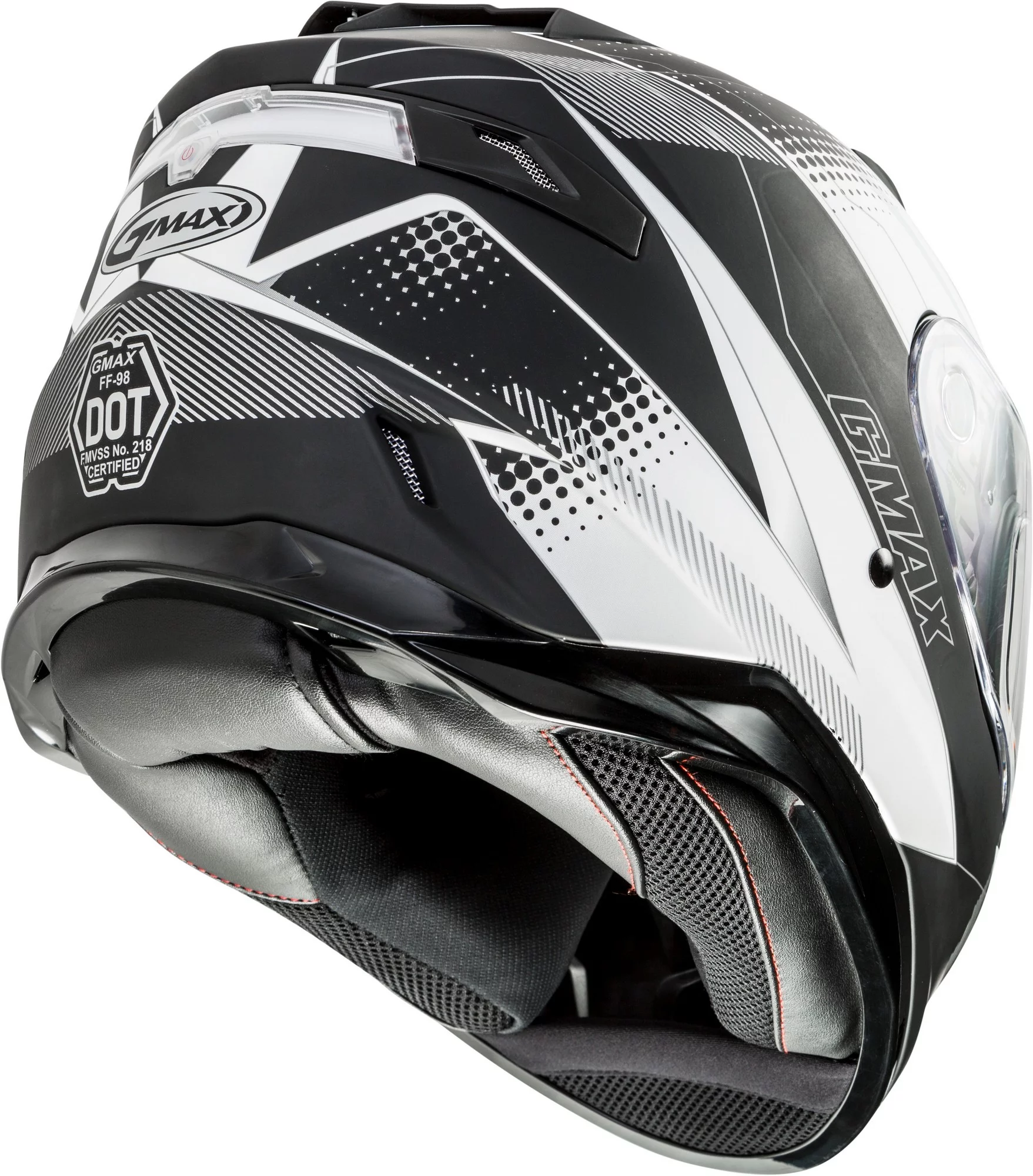 GMAX FF-98 Apex Full Face Motorcycle Helmet Matte Black/White 3XL - Curated Treasures Market