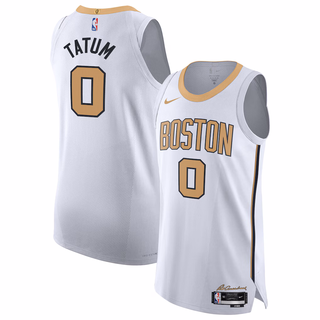 Unisex Boston Celtics Jayson Tatum Nike White 2025/26 Authentic Jersey - City Edition