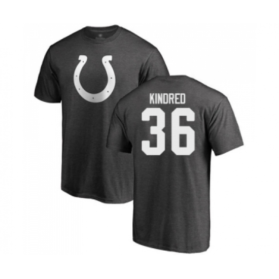 Football Indianapolis Colts #36 Derrick Kindred Ash One Color T-Shirt