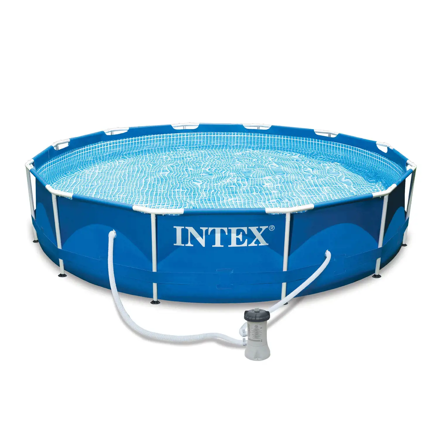 INTEX 12'x30 Metal Frame Swimming Pool with Filter Pump & Pool Cover (x2)