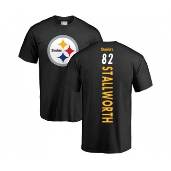 Football Pittsburgh Steelers #82 John Stallworth Black Backer T-Shirt