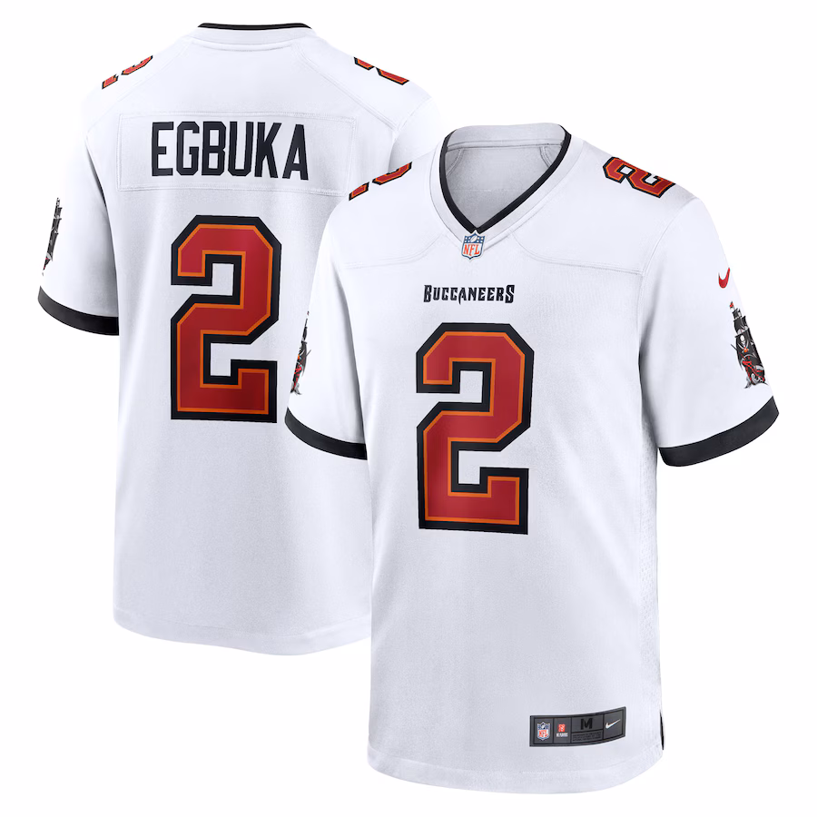 Men's Tampa Bay Buccaneers Emeka Egbuka Nike White Game Jersey