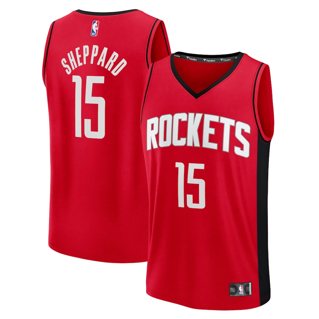 Men's Houston Rockets Reed Sheppard Fanatics Red Fast Break Replica Jersey - Icon Edition