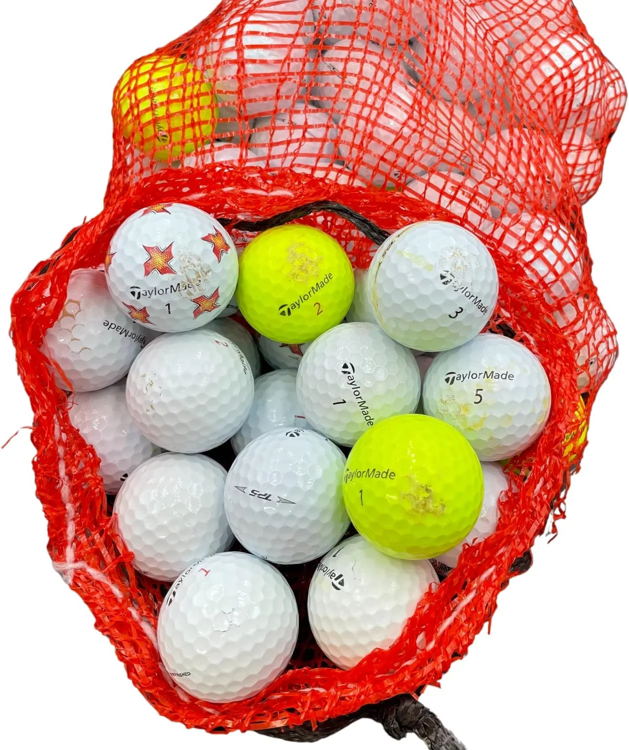 Golf Ball Planet - 72 Taylormade TP5/TP5x Recycled Golf Balls in Mesh Bag 3A/2A Condition - Curated Treasures Market
